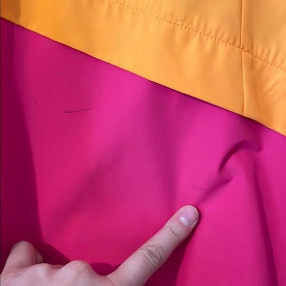 Retro Fila Colorblock Windbreaker Jacket - Orange and Pink - Picture 4 of 7